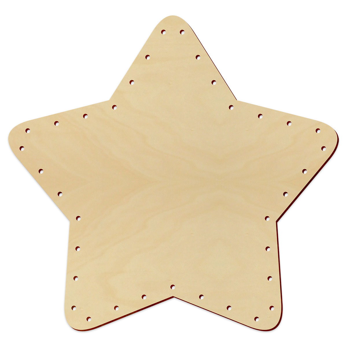 Korbflechtboden Holz 4mm Ø 20,5cm Stern natur