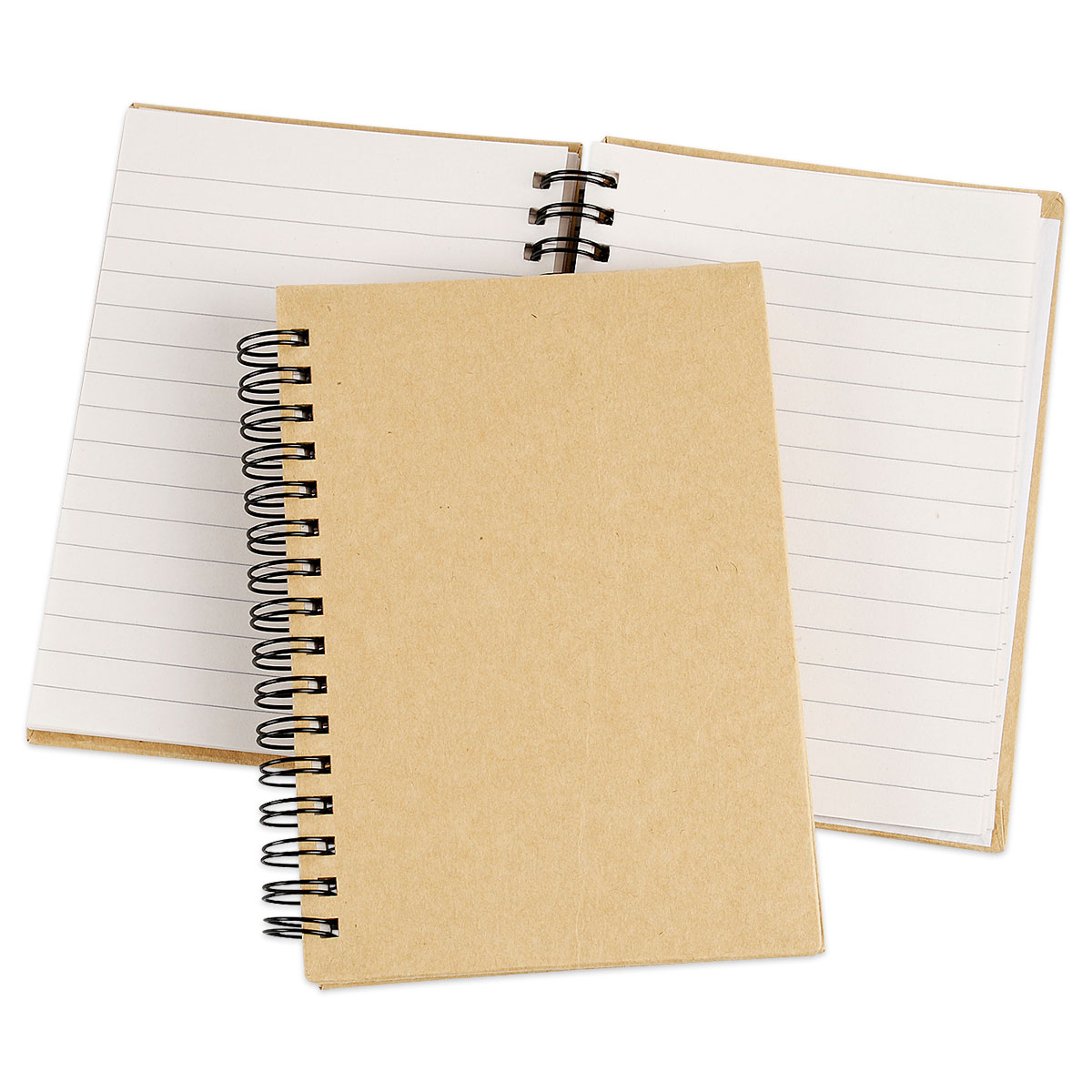 Notizbuch liniert Pappe DIN A6 10,5x15cm natur