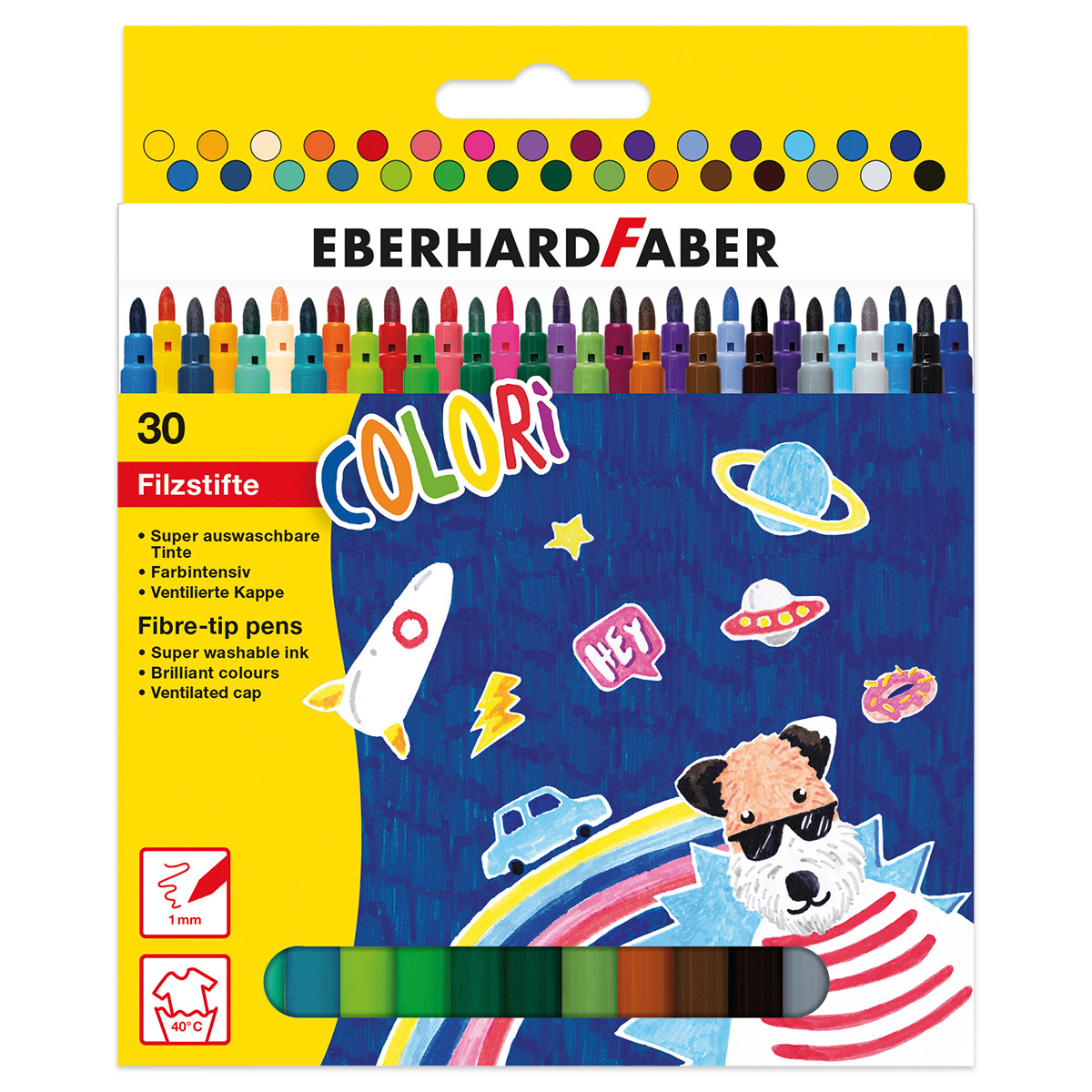 Eberhard Faber Colori Strichbreite 1mm 30 Fasermaler