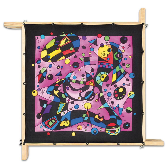 Tuch Gutta schwarz 55x55cm Circle naturweiß