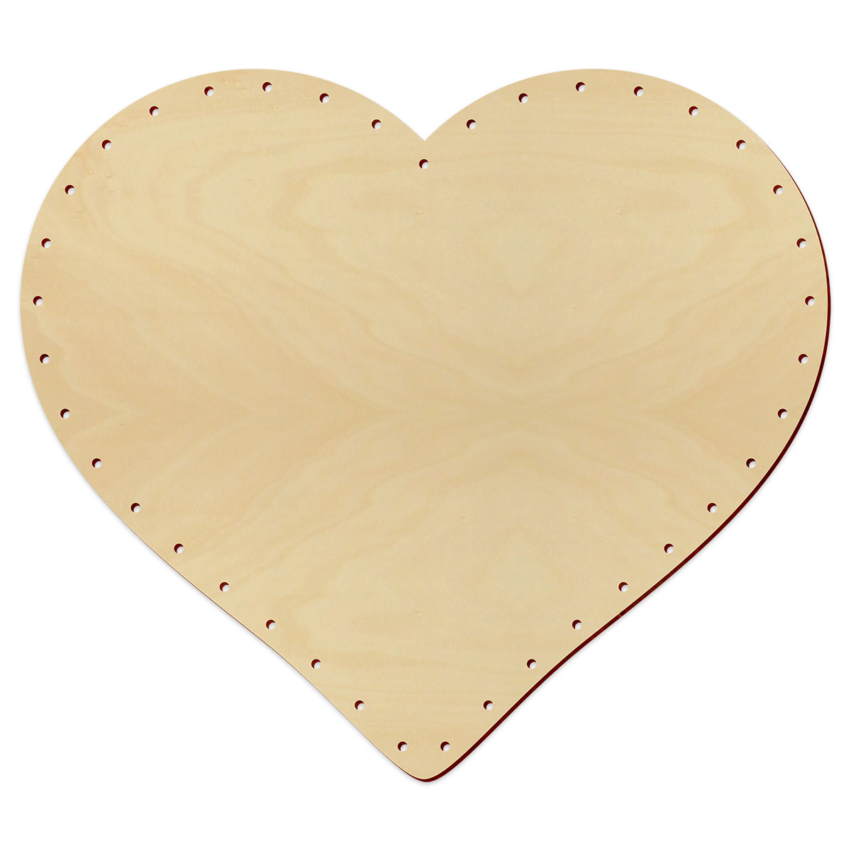 Korbflechtboden Holz 4mm ca. 25x22cm Herz natur