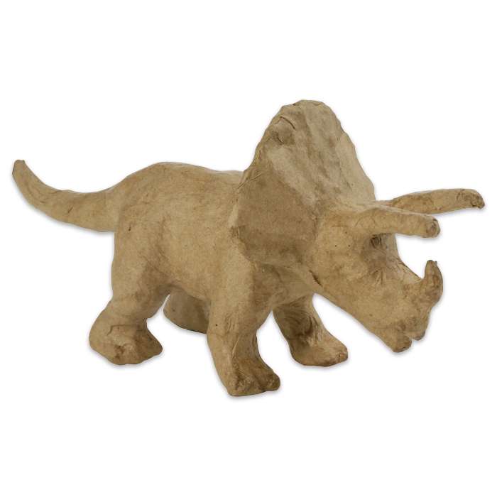 Triceratops horridus Pappmaché 19x6x9cm