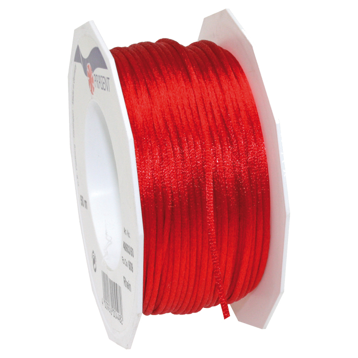 Satinschnur 2mm 50m rot