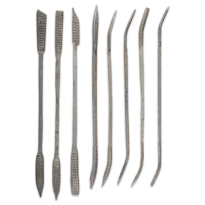 Specksteinraspeln doppelseitig Set 25cm lang 8 St.