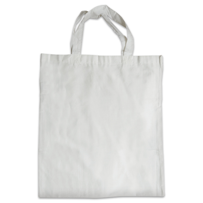 Tragetasche kurze Henkel 38x42cm weiß