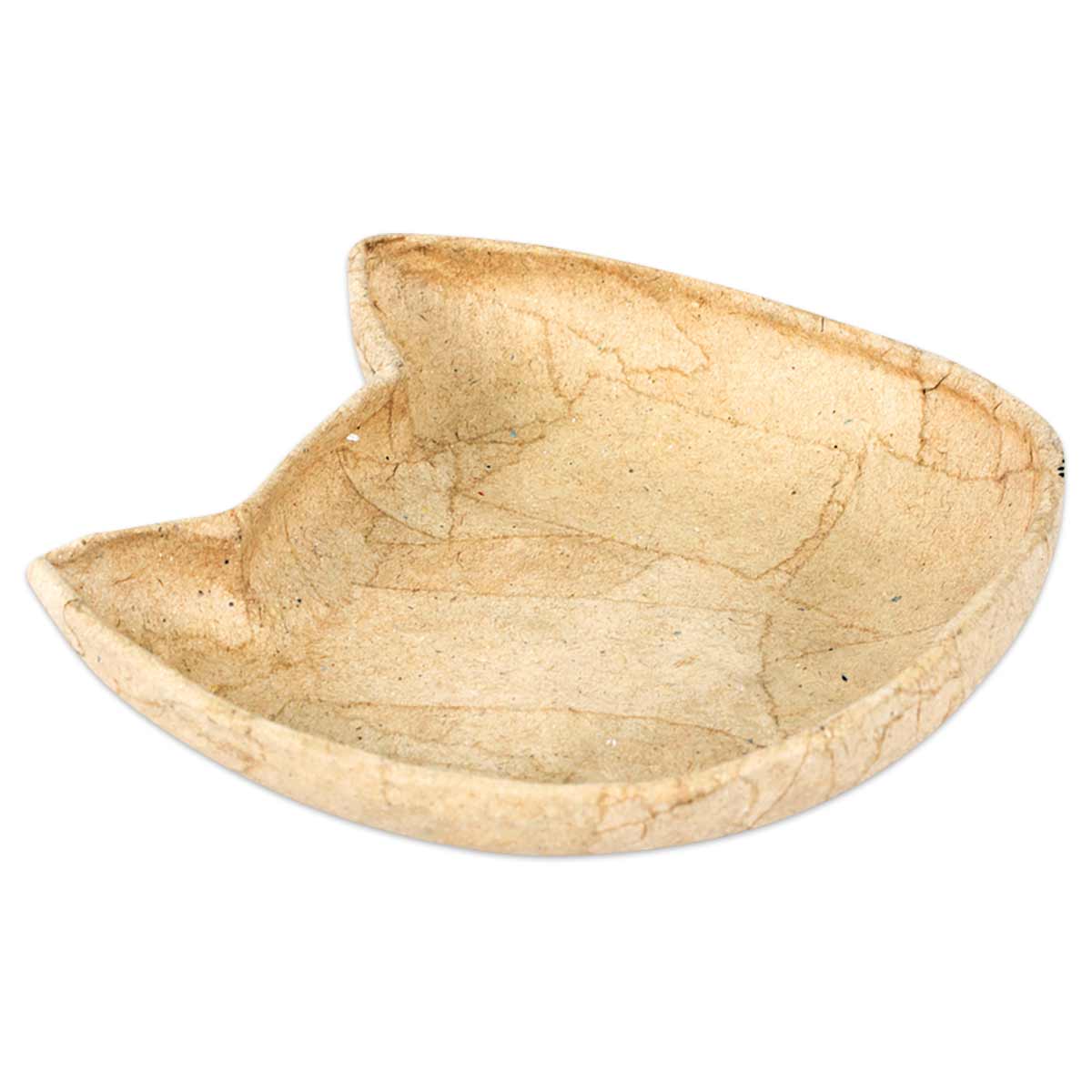 Schale Katzenkopf Pappmaché 13x15x2cm