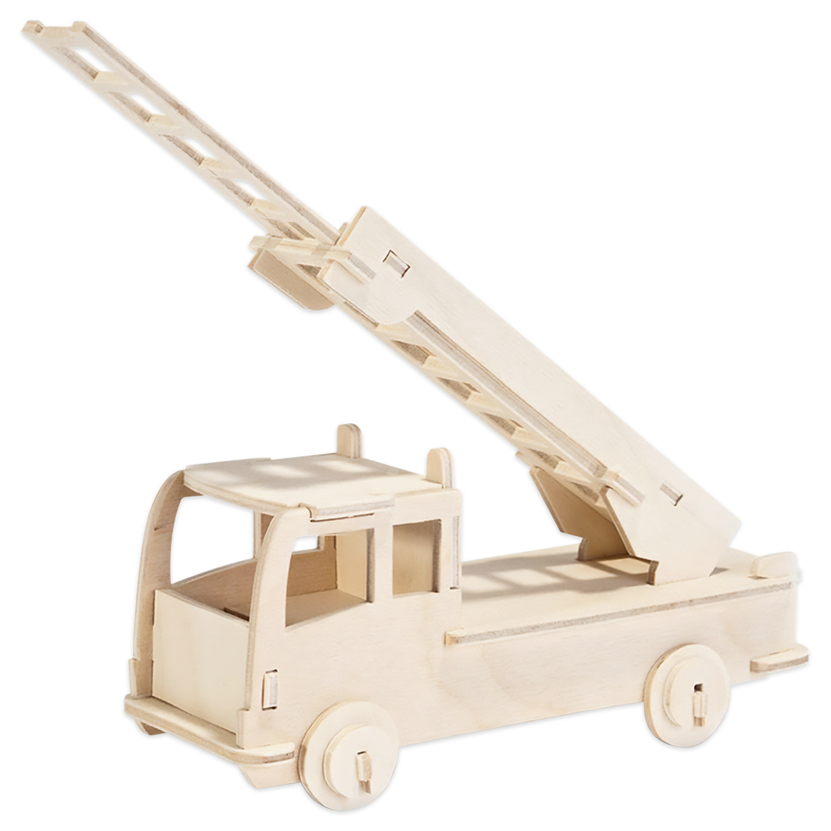 Holzbausatz Feuerwehrauto 17,5x7,5x31cm 23 Teile