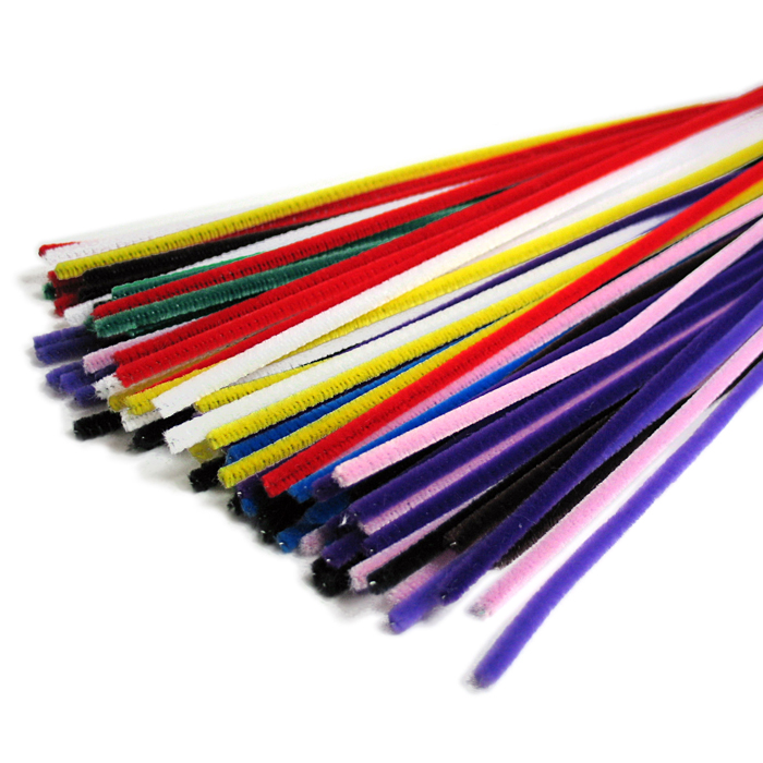 Biegeplüsch Ø 6mm 50cm 100 St./10 Farben