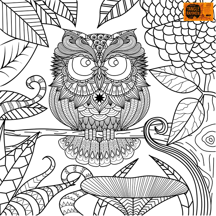 Tangle-Keilrahmen 20x20x2cm Frau Uhu