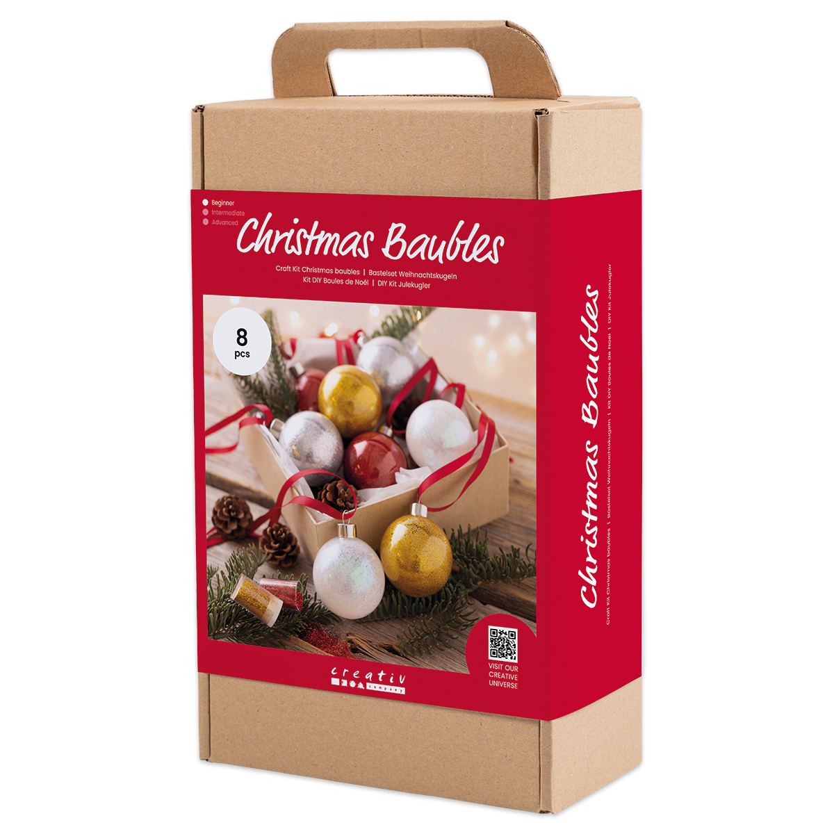 Kreativset Weihnachtskugeln Glitter
