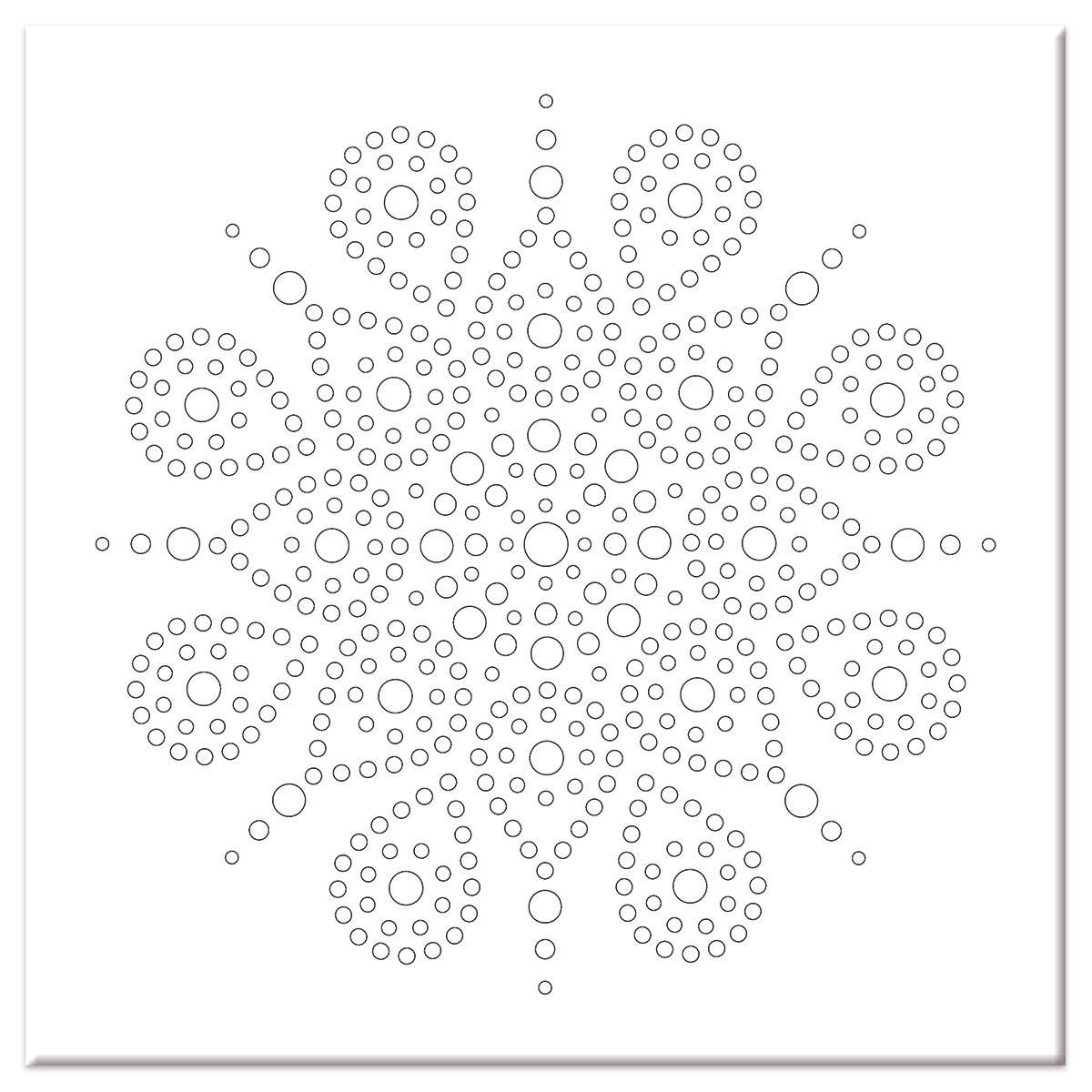 Tangle-Keilrahmen 20x20x2cm Punkte Mandala