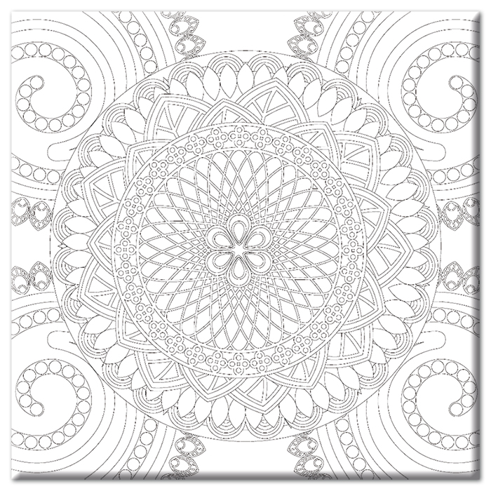bedruckter Keilrahmen 30x30x2cm Mandala 2