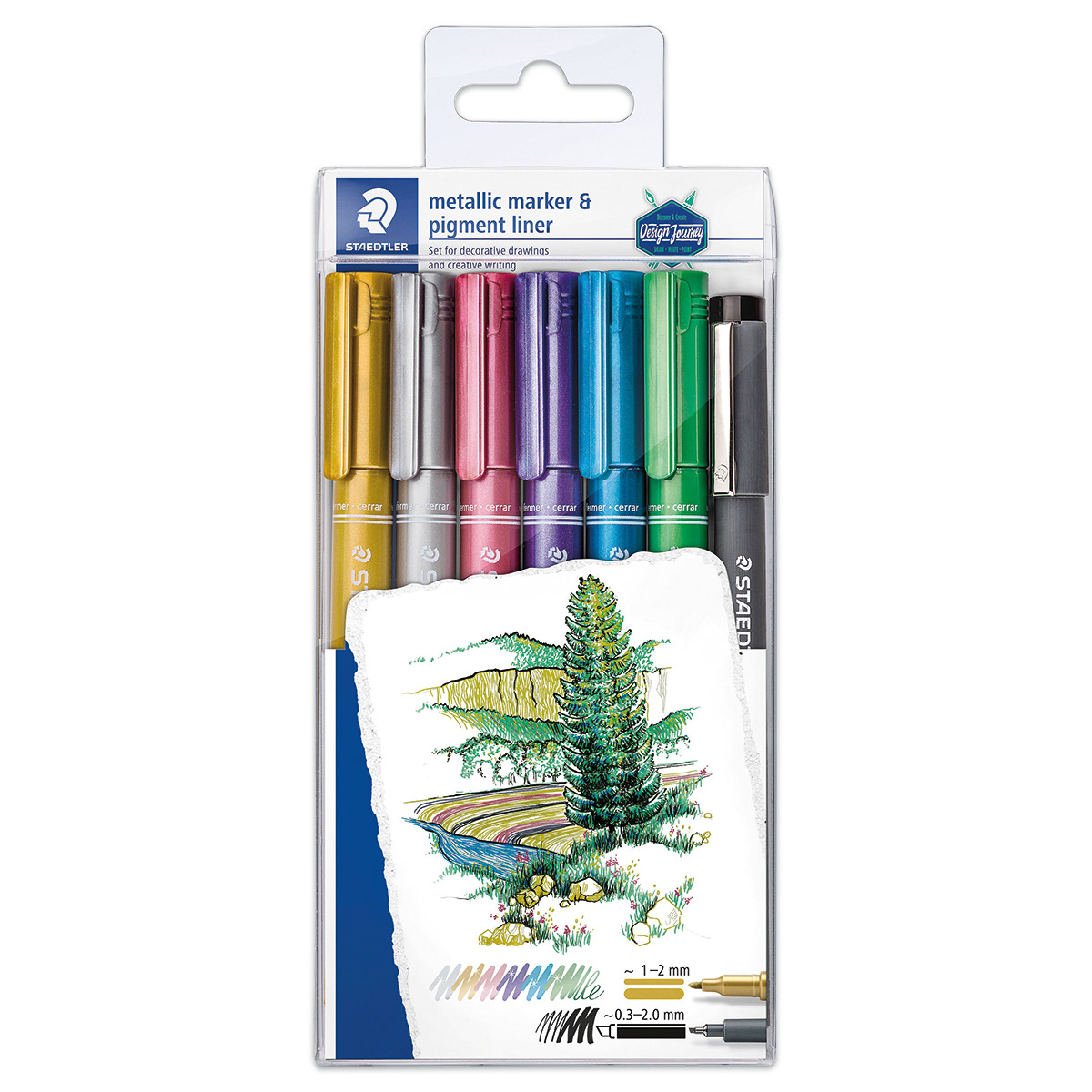 Metallic Marker Strichbreite 1-2mm 6+1 St.
