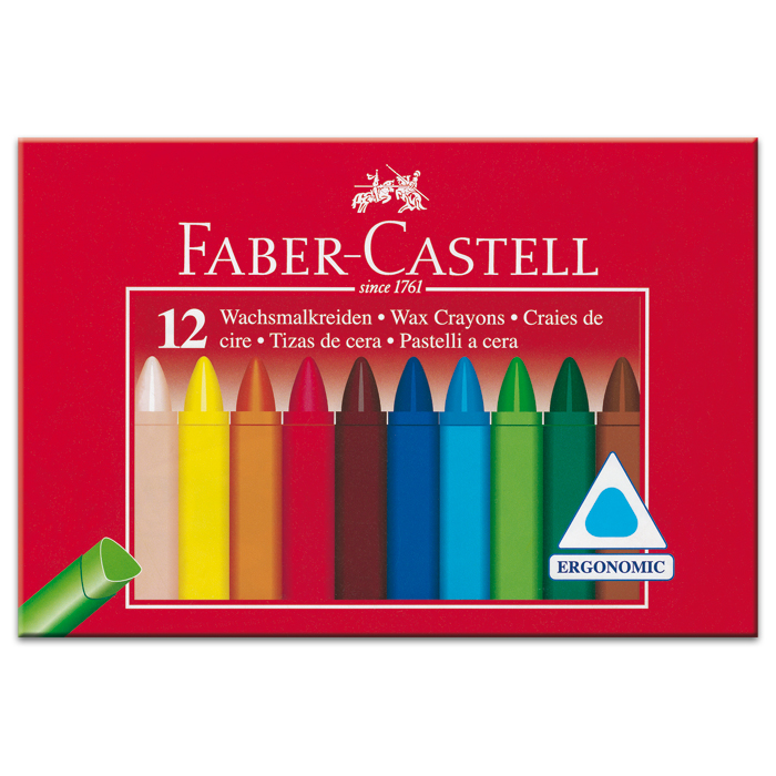Wachsmalkreiden dreiflächig 10x89mm 12 Farben
