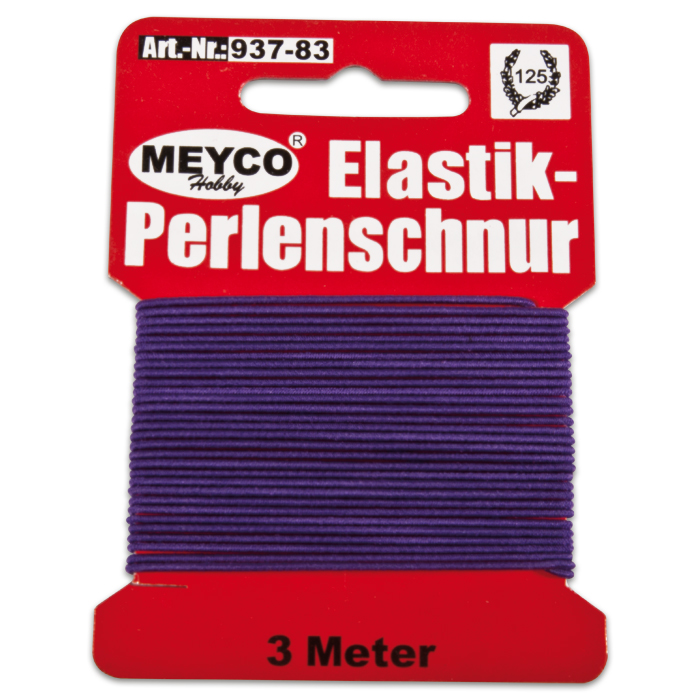 Elastik-Perlenschnur 0,9-1mm 3m violett