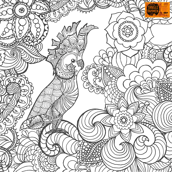 Tangle-Keilrahmen 20x20x2cm Kakadu