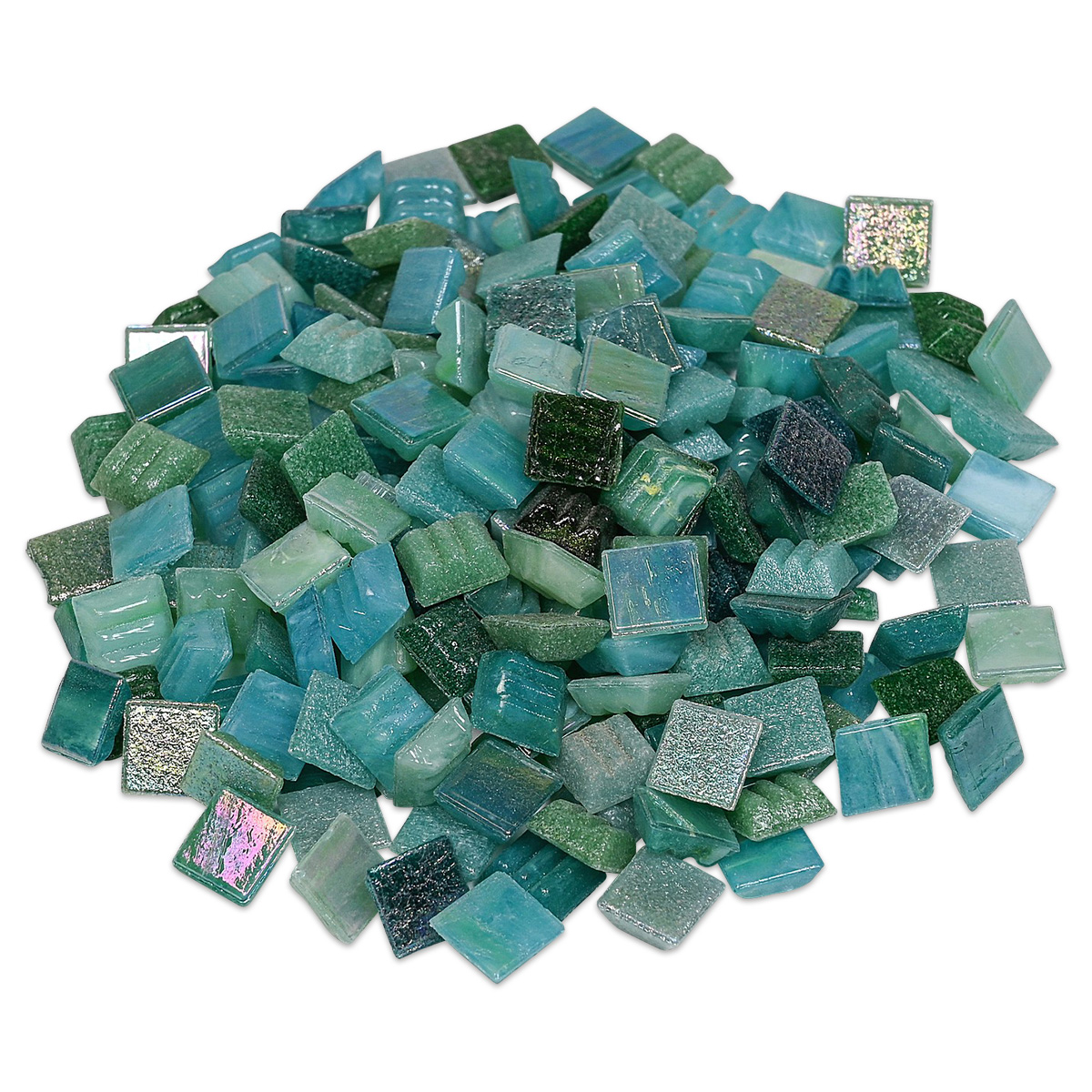 Glasmosaik Joy Deluxe 20x20x4mm 200g grün mix