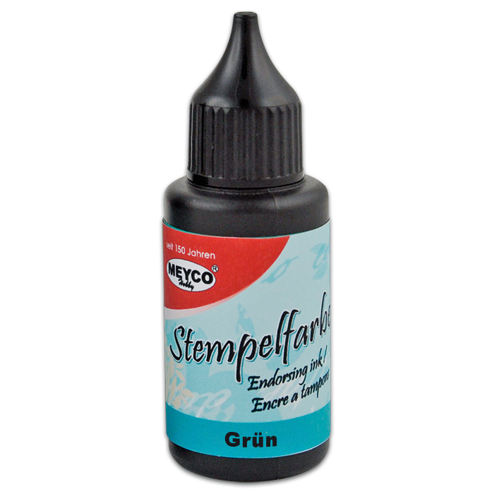 Stempelfarbe auf Wasserbasis 25ml grün