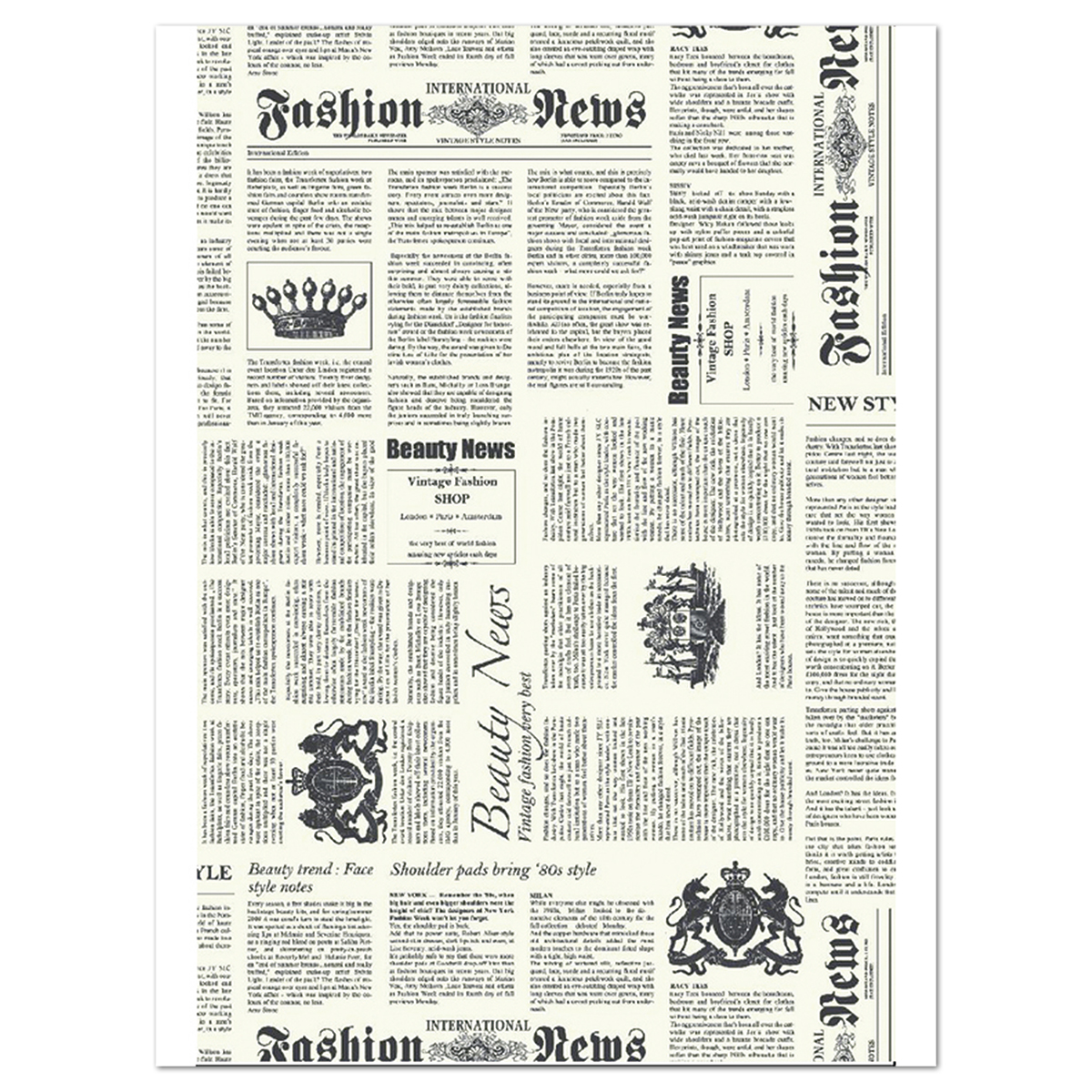 Decoupagepapier Newspaper 3 Bl.