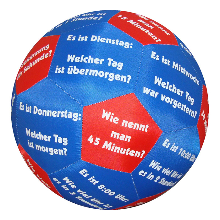 Lernspielball Ø 35cm Uhrzeiten