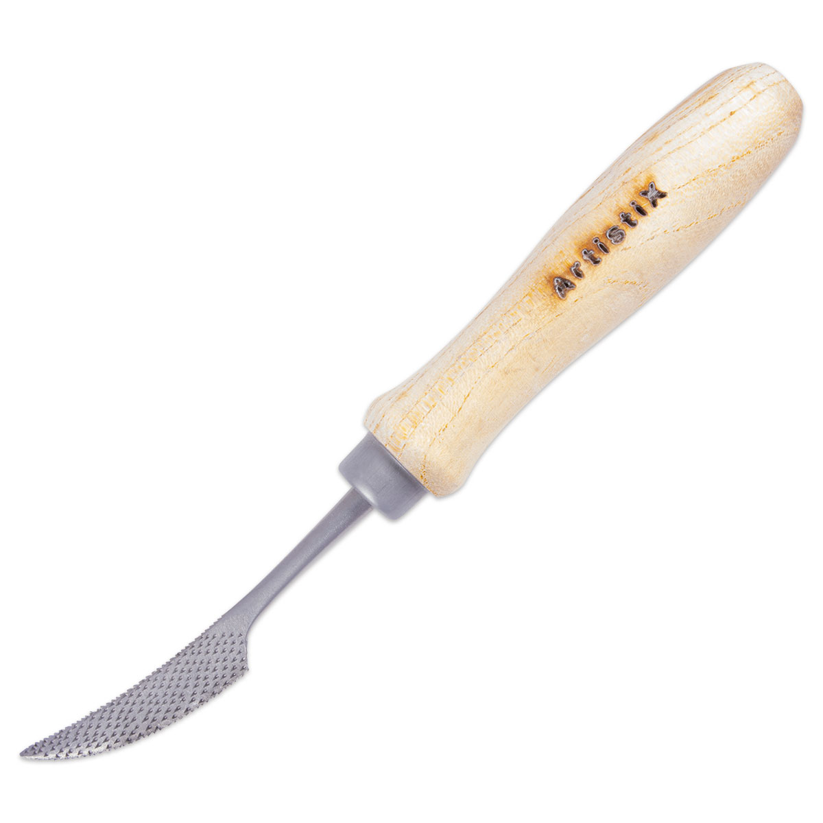 Specksteinraspel Holz/Metall 20cm lang spitz-konisch