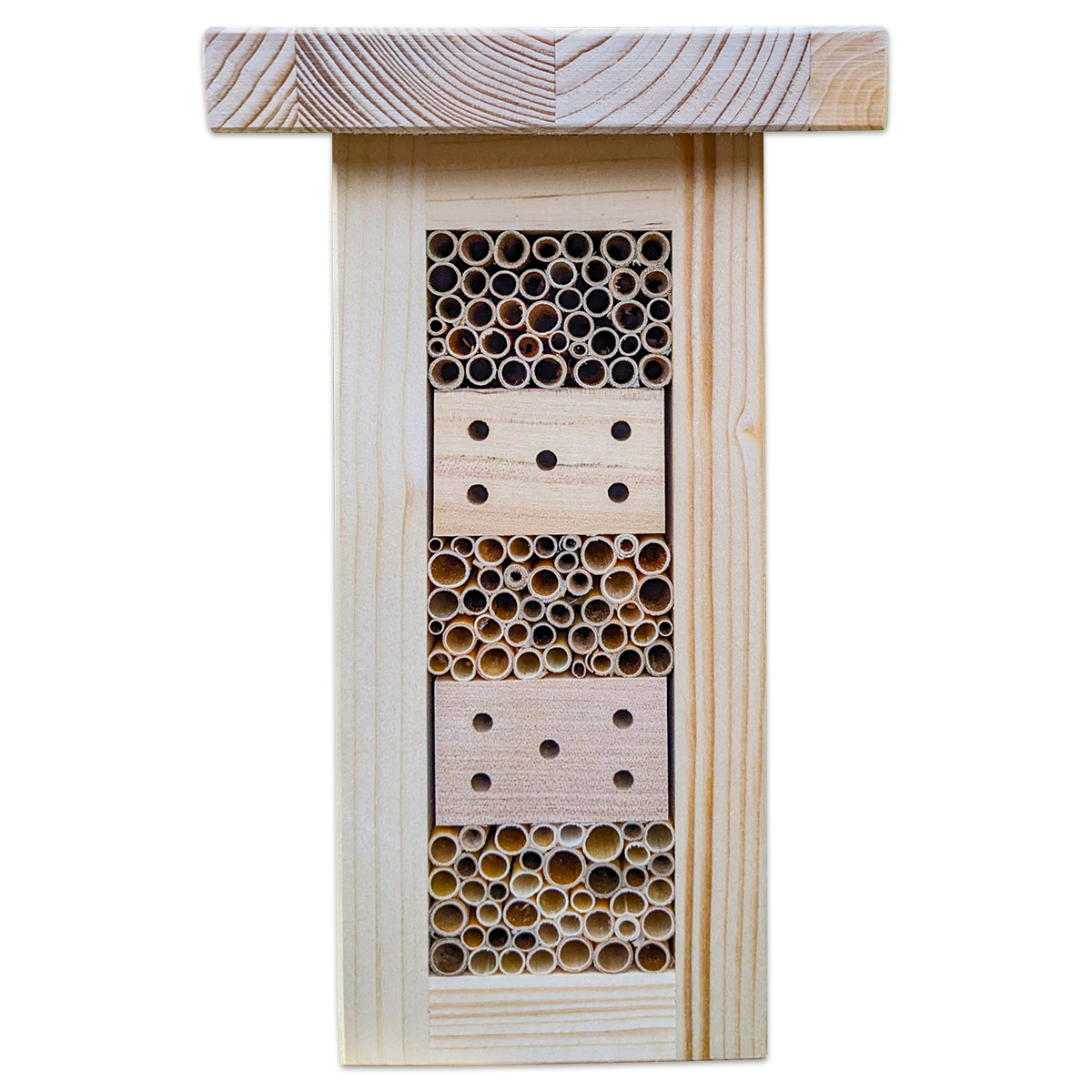 Holzbausatz Wildbienenhaus Bambini 22x12x12cm natur