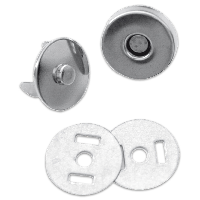 Taschen-Magnetverschluss Metall Ø 20mm nickelfarb.