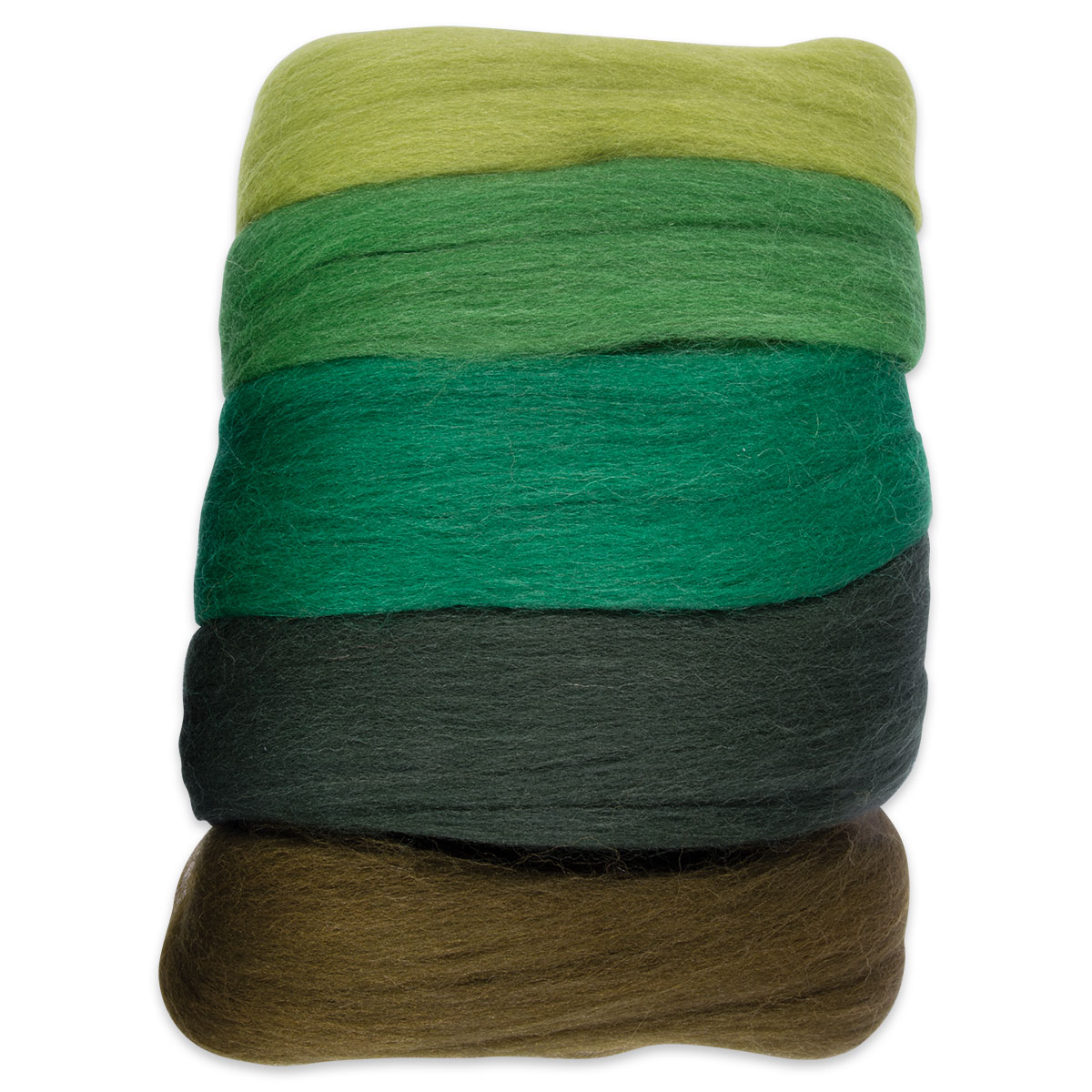 Kammzugwolle Merino 50g grünton