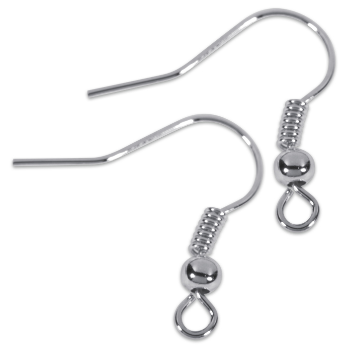 Ohrhaken mit Feder Edelstahl 2 St.