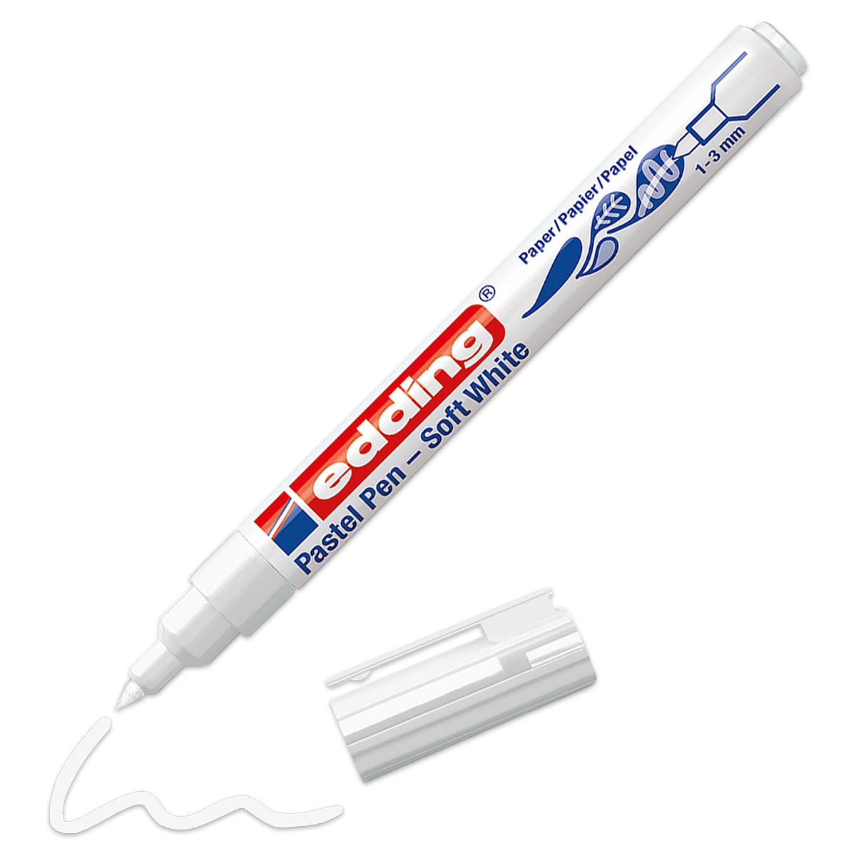 edding 1500 Soft Pastel Pen Fasermaler soft white/weiß