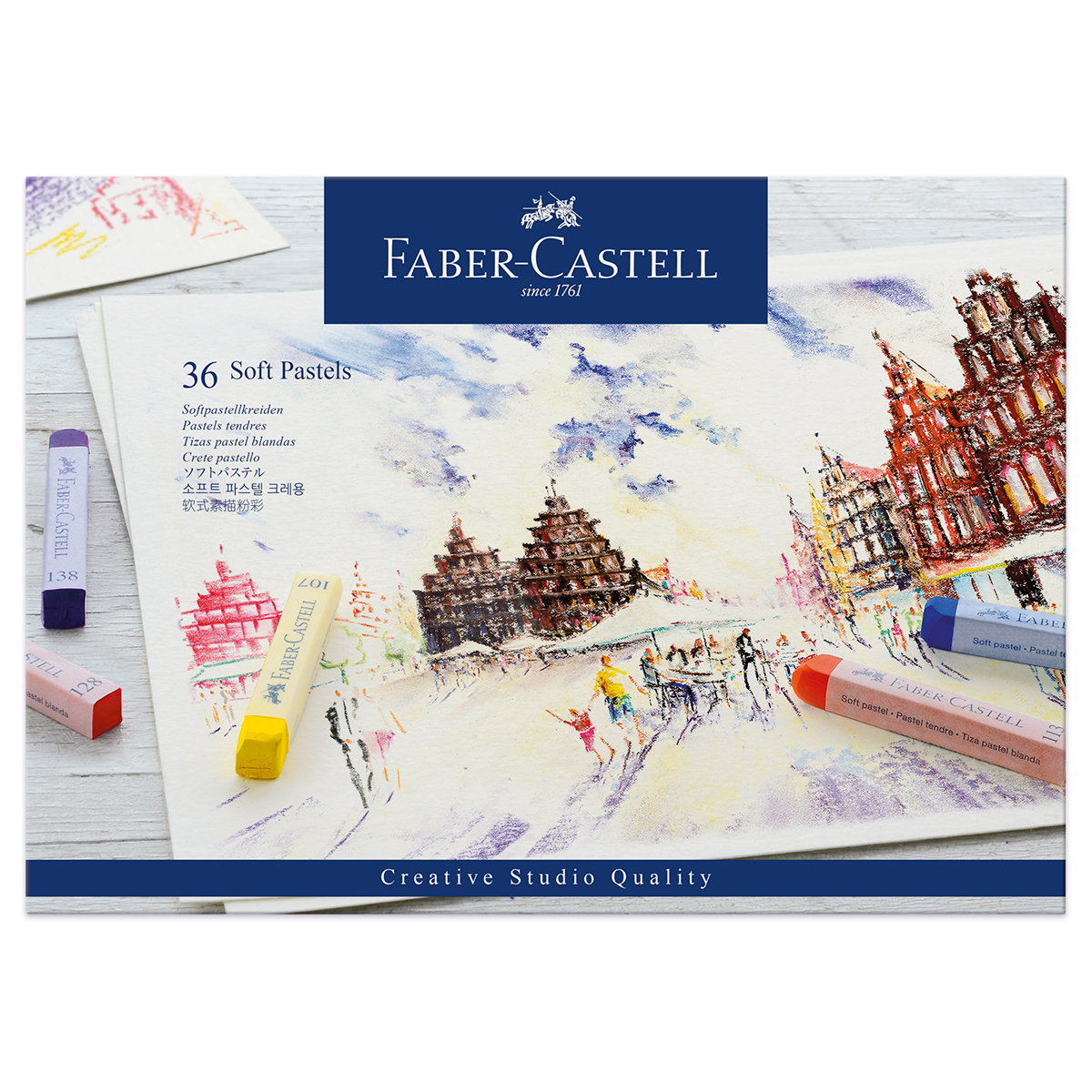 Faber Castell Soft-Pastellkreiden 65x8x8mm 36 St./Farben