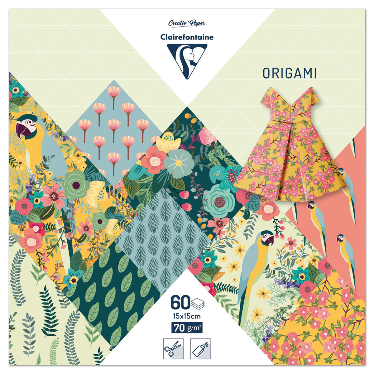 Origami-Papier 15x15cm 60 Bl. Kiribati