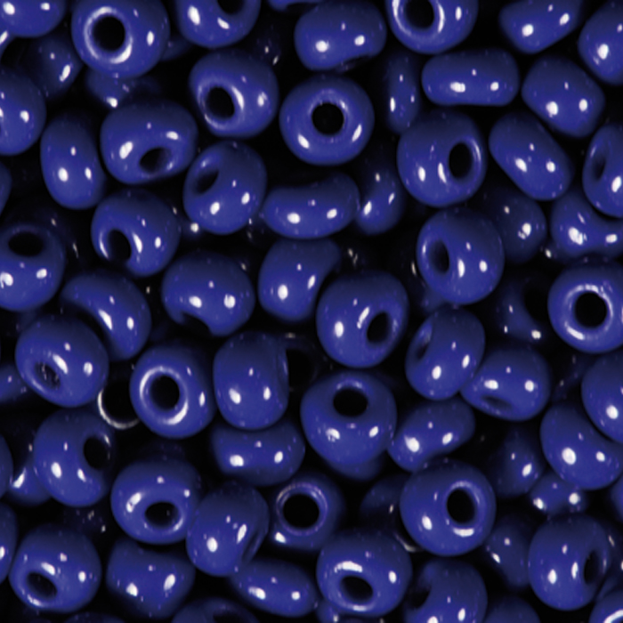 Rocailles satt glänzend 2,6mm 500g blau