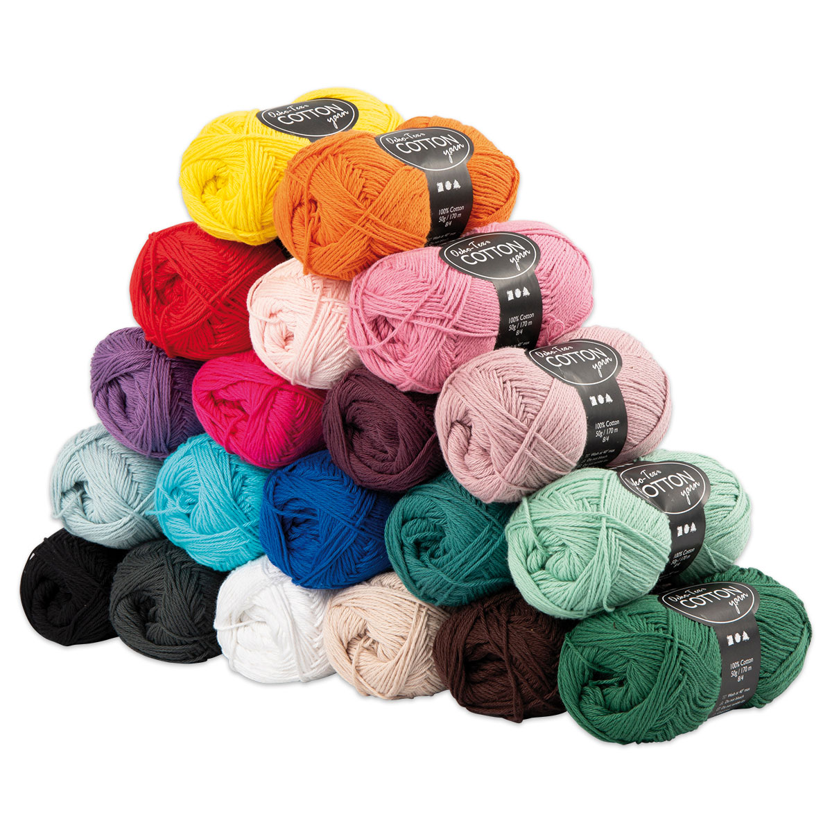 Baumwollgarn-Set 20 Farben à 50g