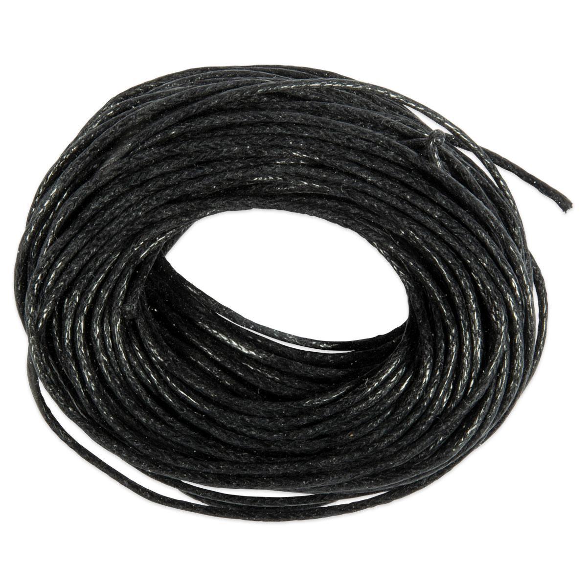 Kordel gewachst 1mm 10m schwarz
