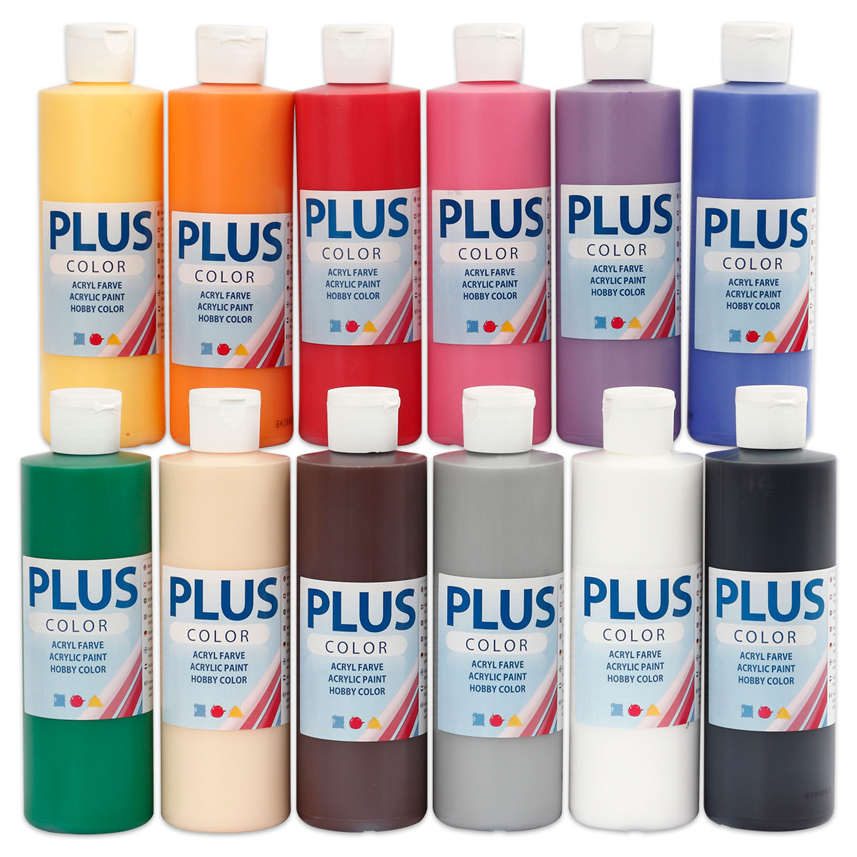 Plus Color Bastelfarbe 12 Farben à 250ml