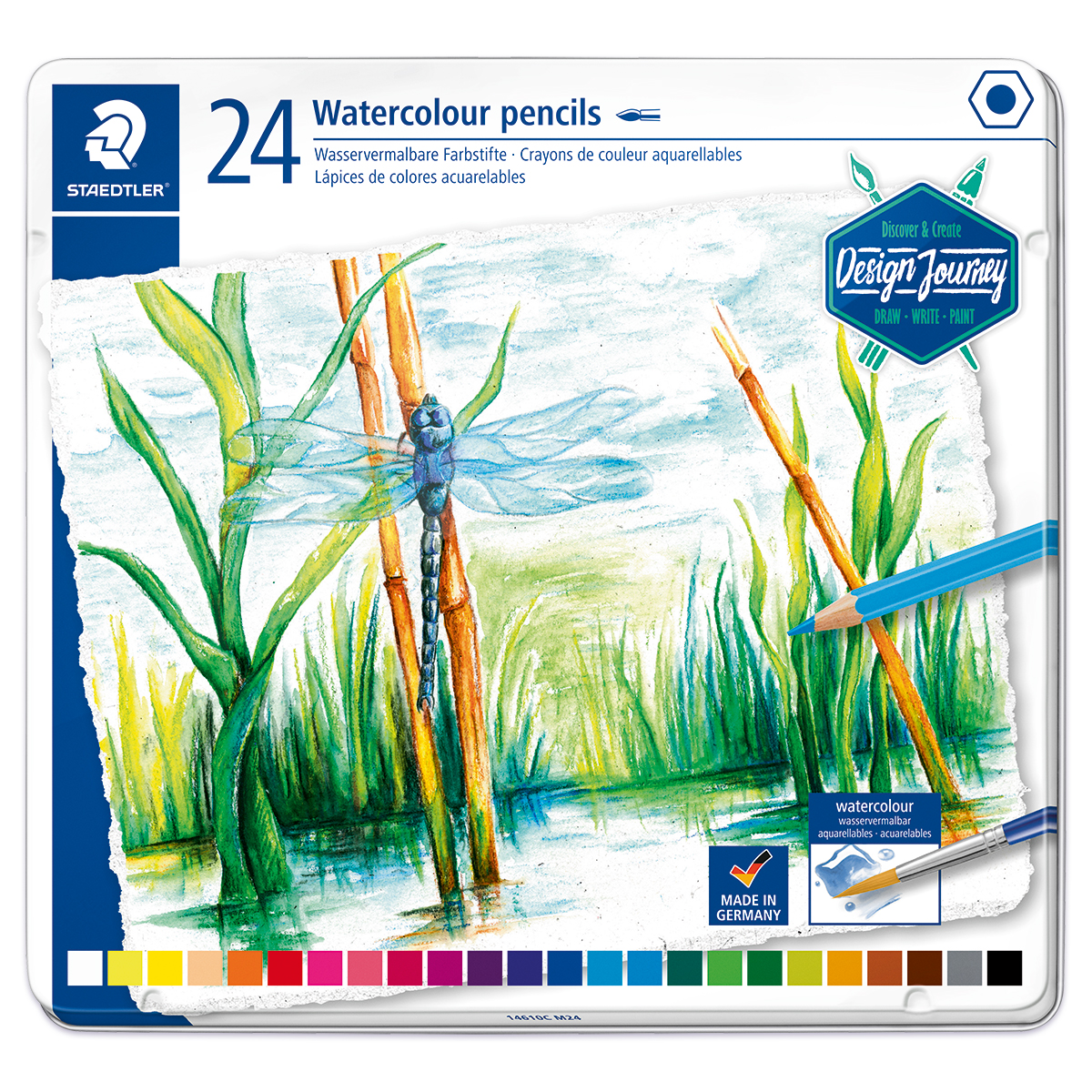 Watercolour Aquarell-Farbstifte 24 St./Farben