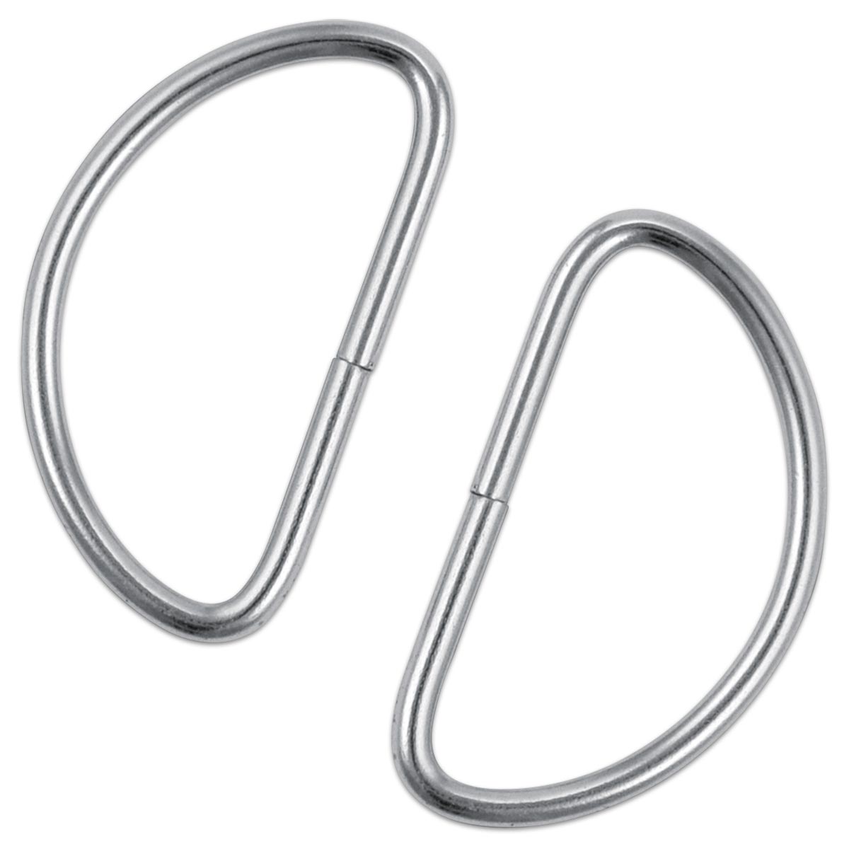 Metallhalbringe ca. 40x25mm 4 St. silberfarben