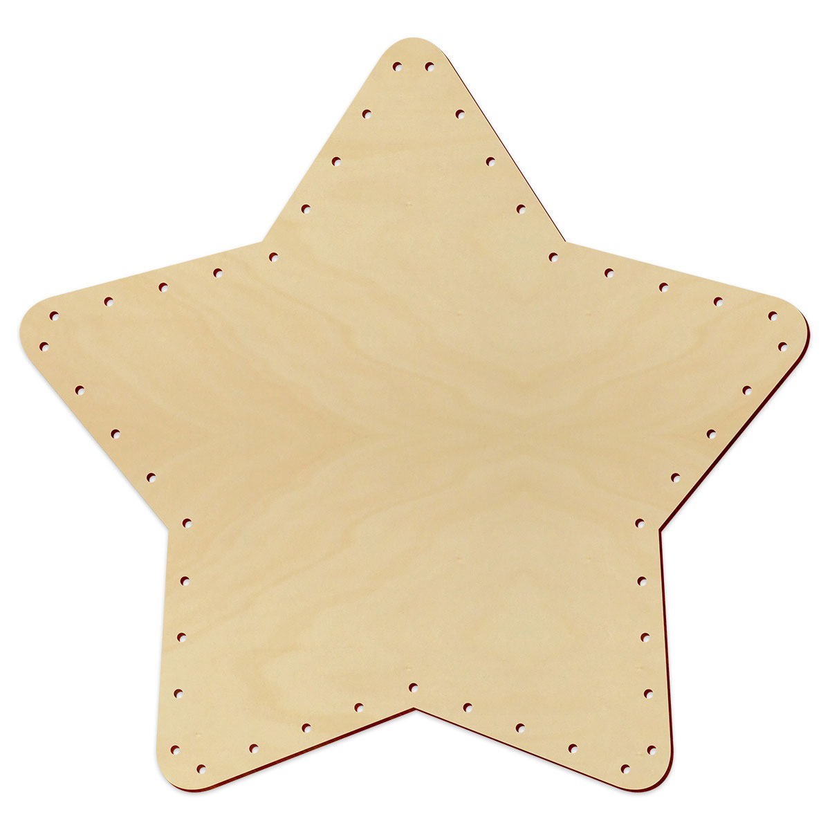 Korbflechtboden Holz 4mm Ø26,5cm Stern natur