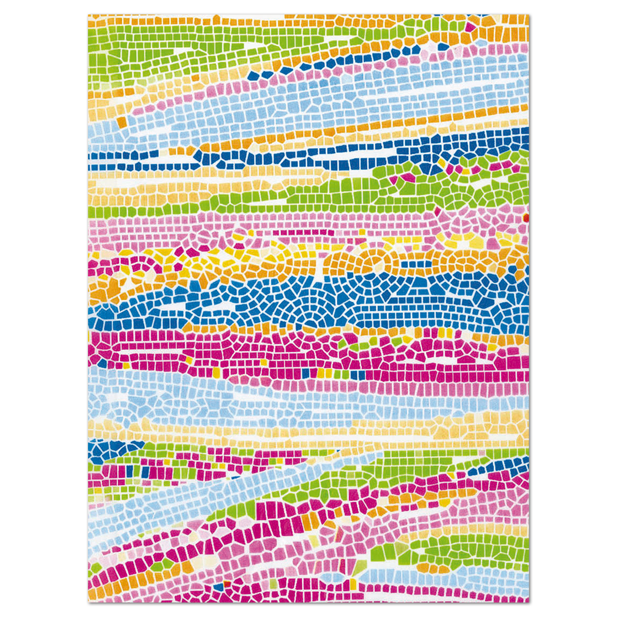 Decoupagepapier Mosaik grellbunt