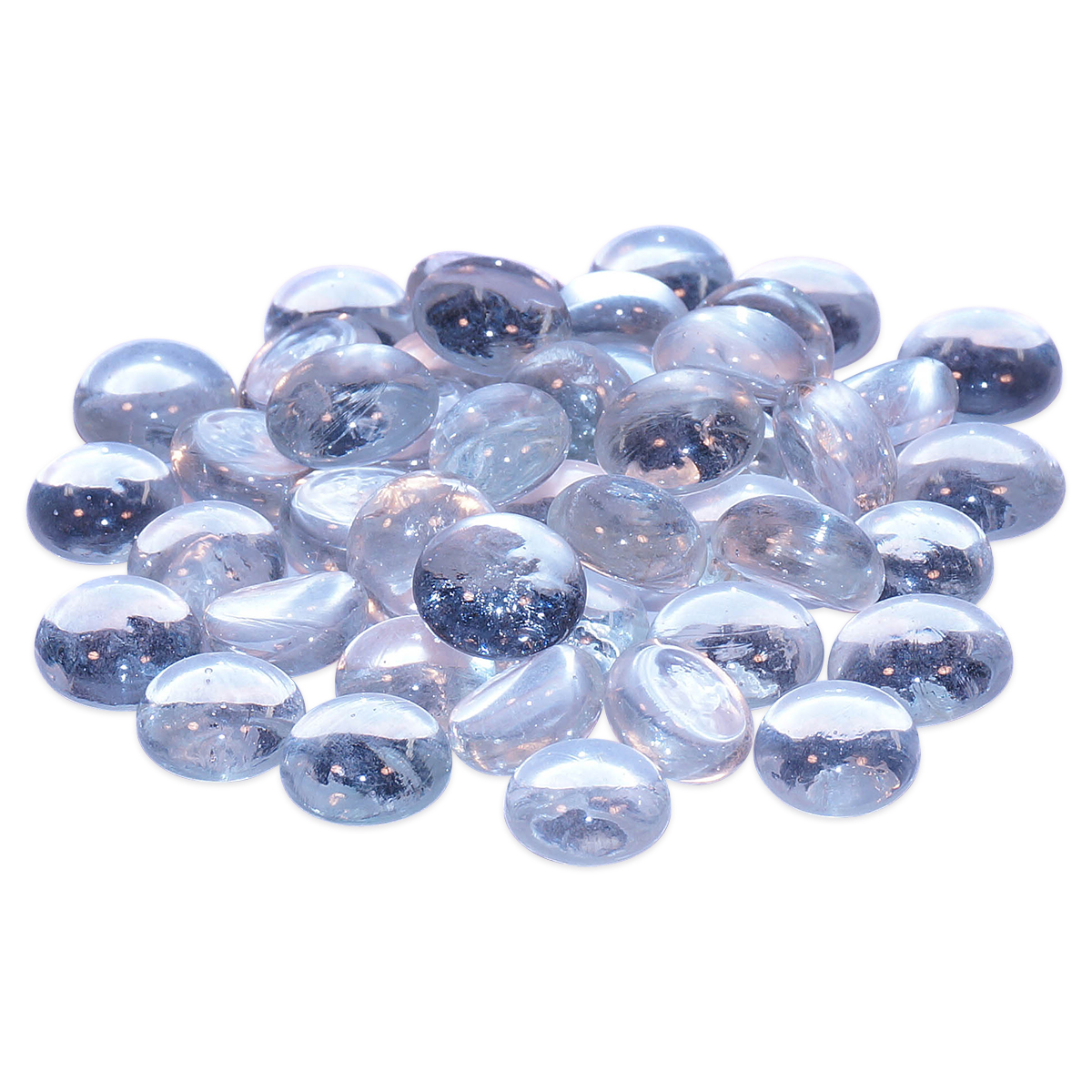Glasnuggets Ø15-20mm 100g iris. glasklar