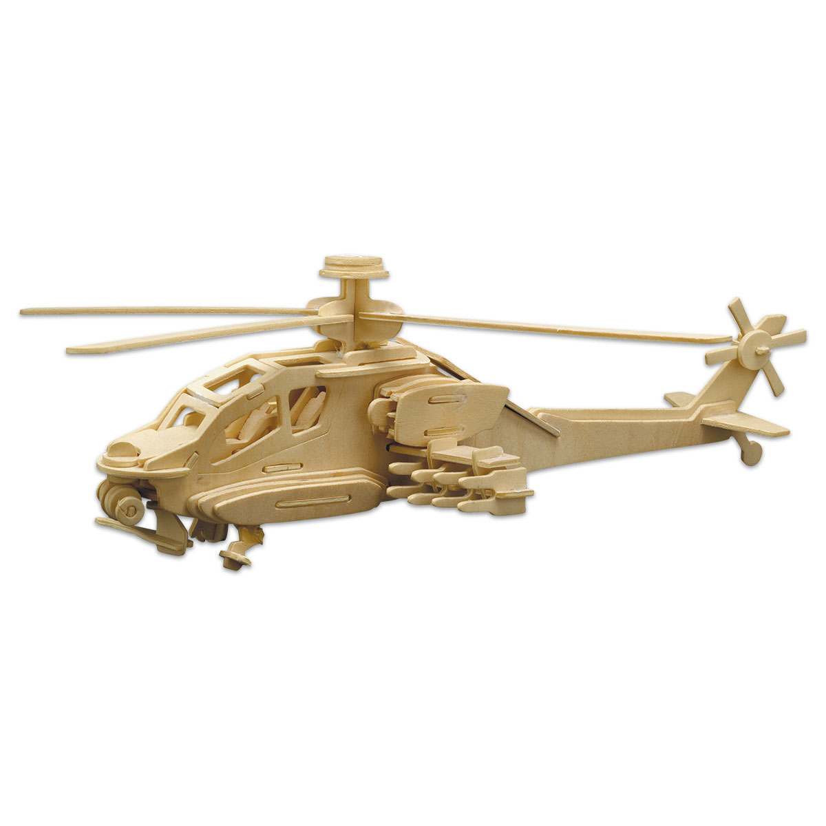 Holzbausatz Kampf-Hubschrauber 40x13cm 86 Teile
