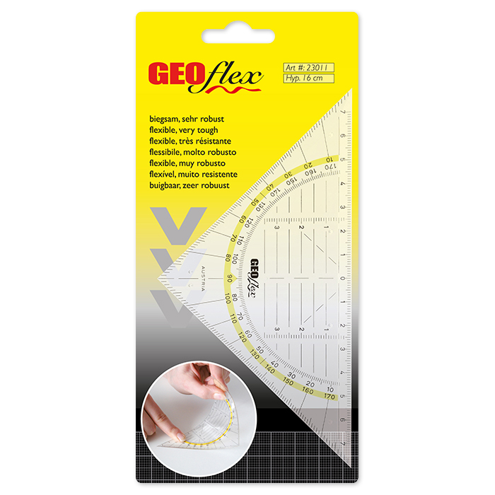 Geo-Flex Geometrie-Dreieck unzerbrechlich 16x8cm