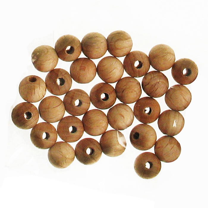 Holzperlen roh 8mm 34 St. natur