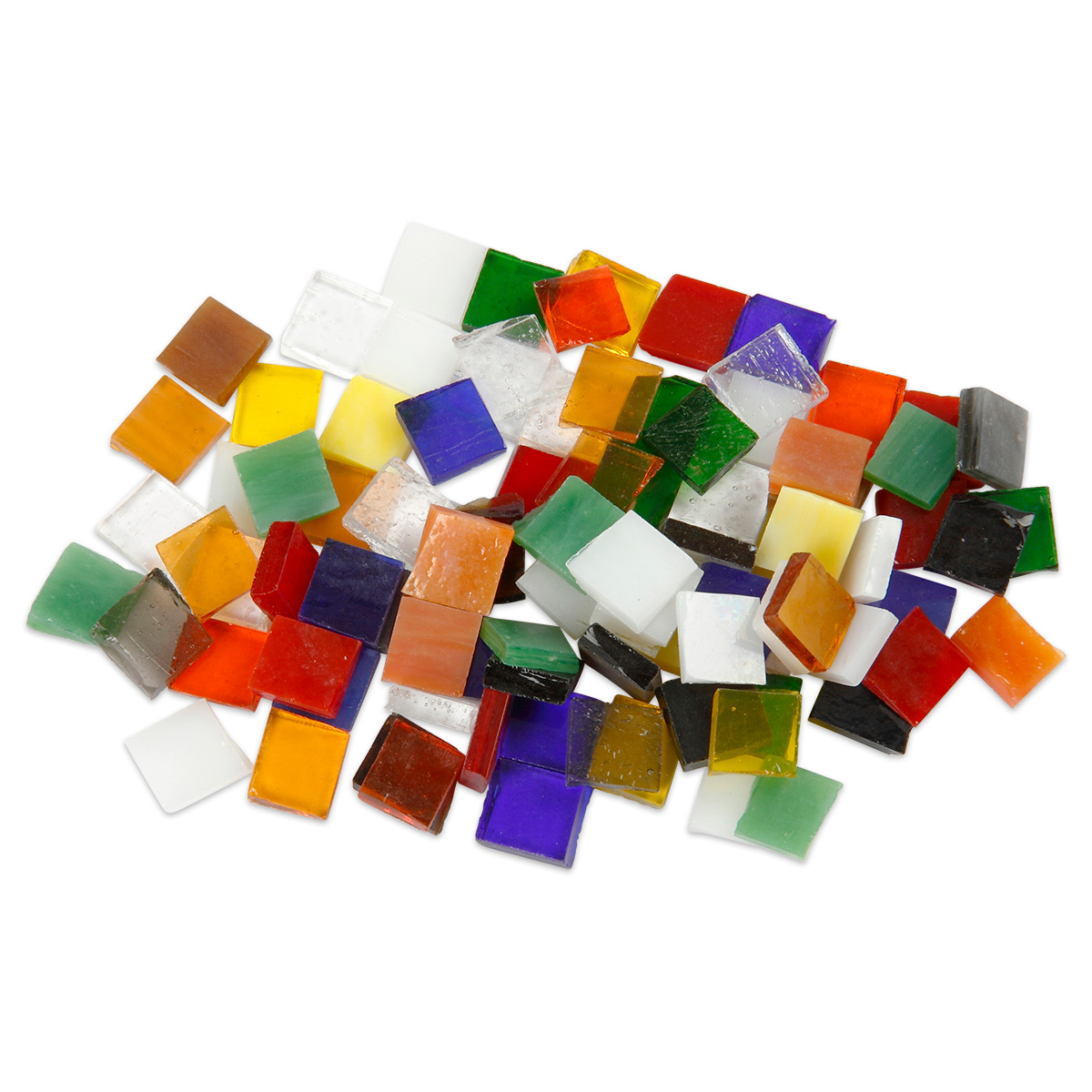 Glasmosaik 10x10x3mm 454g ca. 700 St. Buntmix