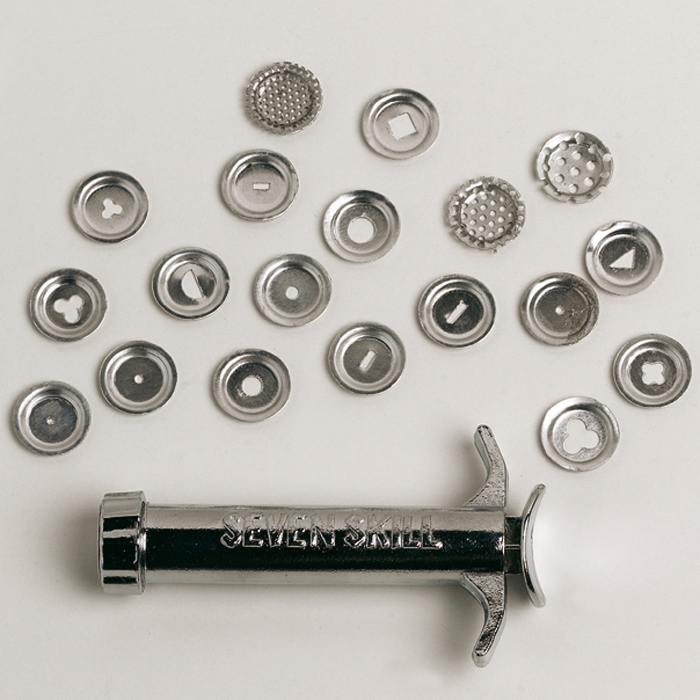 Handtonpresse mit 19 Schablonen Metall