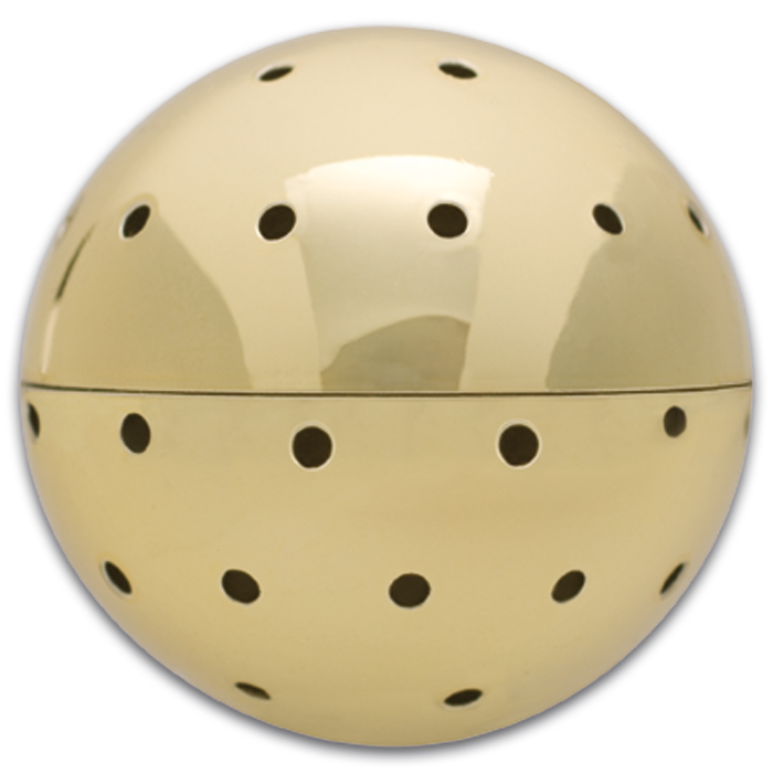 Zauberperle 3D Kunststoff verchromt Kugel 27mm goldfarben