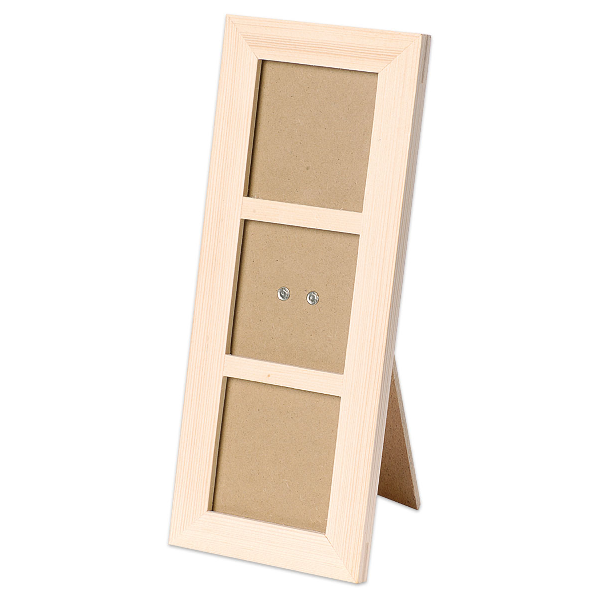 Bilderrahmen 3-fach Holz/Glas 112x272mm natur