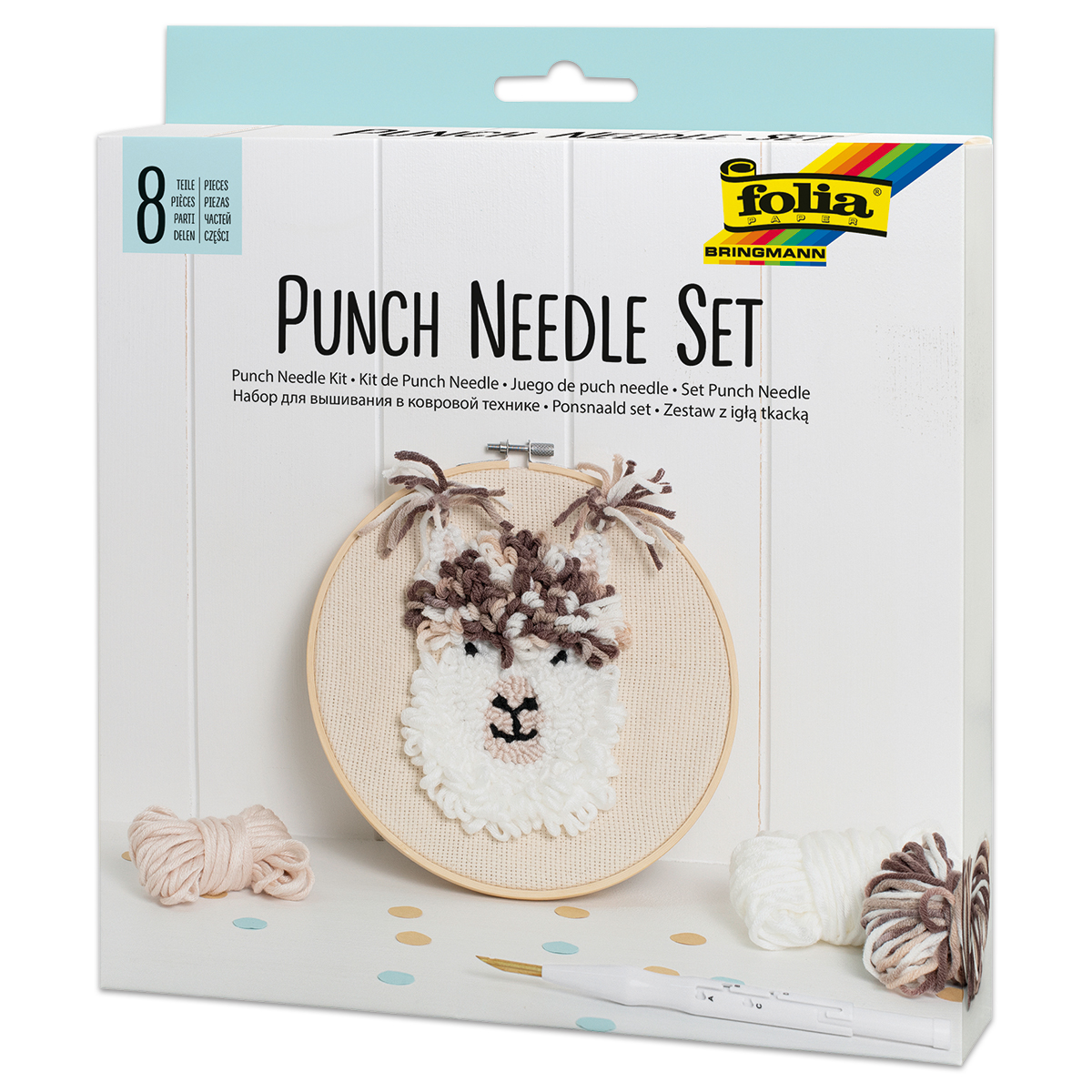 Punch Needle Set 8-teilig Alpaka