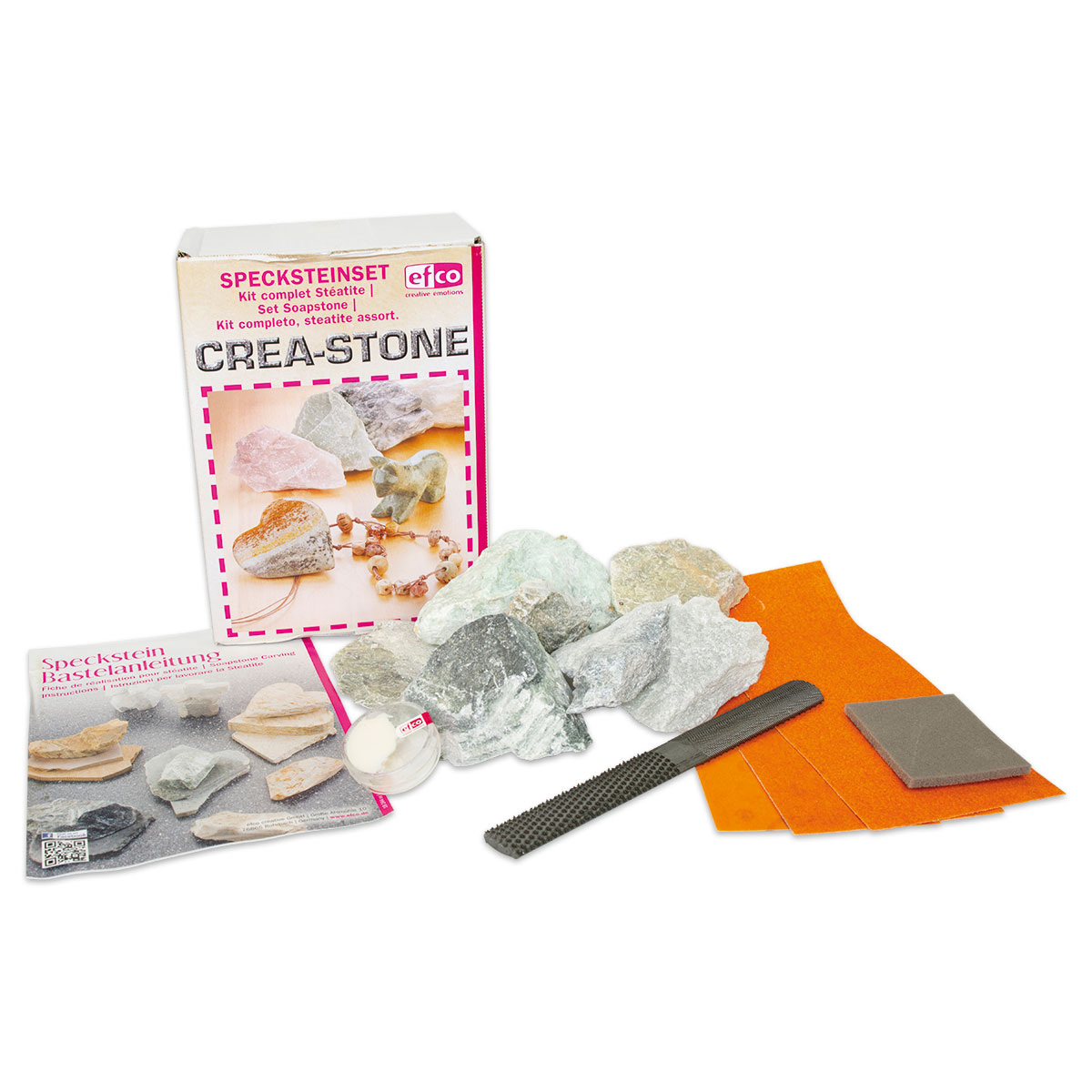 Kreativ-Set Specksteinrohlinge 8-teilig